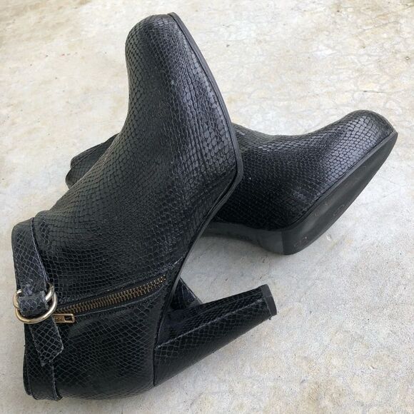 Loeffler Randall snakeskin platform ankle boots 10 - Picture 5 of 7